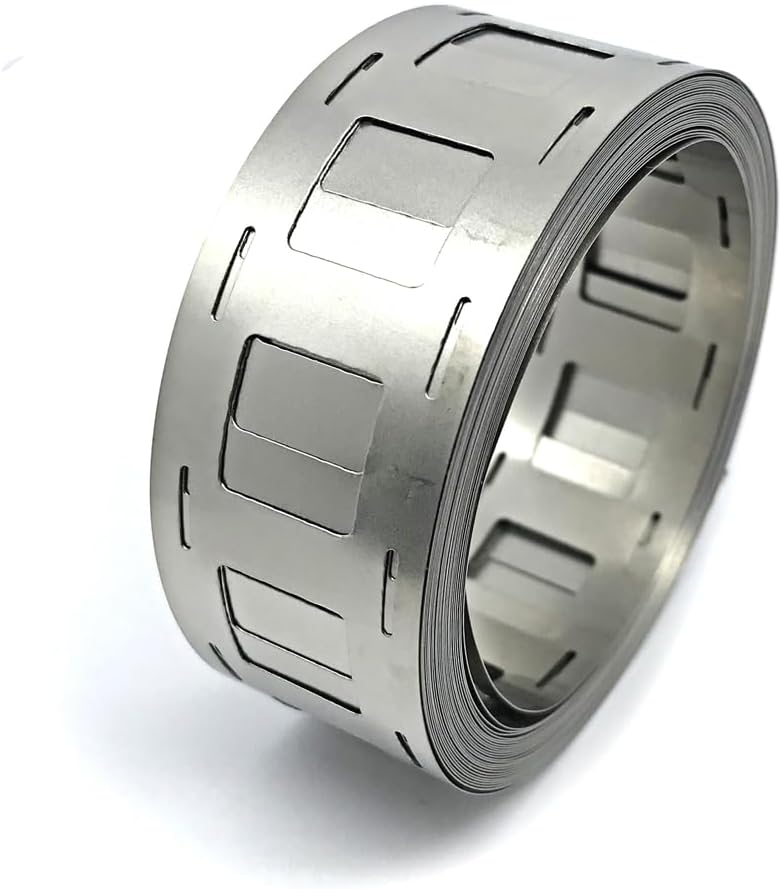 MatchWhiz 2P Nickel Strip 0.15x27mm (16.4ft/roll) Spacing 20.2mm for 18650 Soldering, Li-Po Battery, NiMh and NiCd Battery Pack Battery and Spot Welding 18650 Battery Pack DIY - Image 1